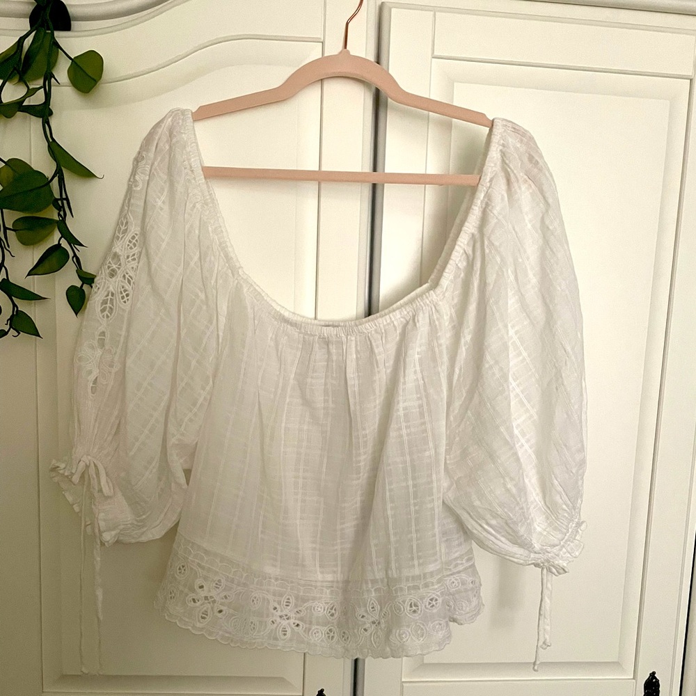 Off the shoulder peasant blouse